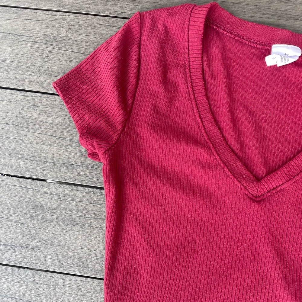 Maroon Crop Top - Picture 2 of 5